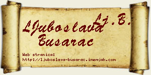 LJuboslava Busarac vizit kartica